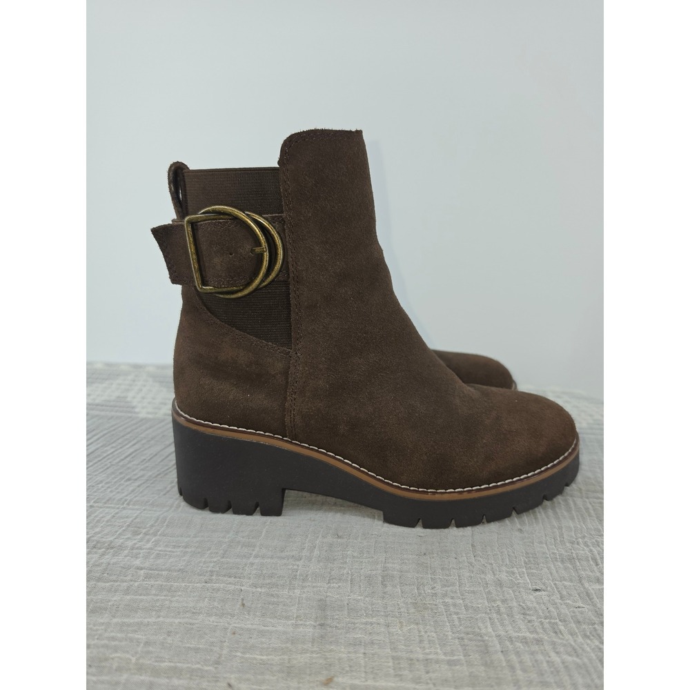 Blondo Dakota Waterproof Brown Suede Lug Sole Ankle Boots DAKO01SD Womens 6.5M